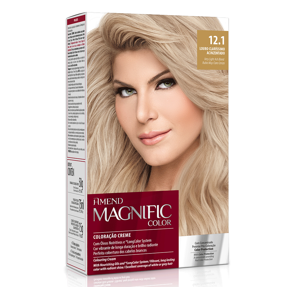 Kit Coloração Amend Magnific Color 12.1 Louro Claríssimo Acinzentado